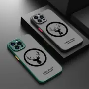 Magsafe Case For iPhone 15 Pro Max 14 13 12 Mini 11 X ShockProof Deer Slim Cover