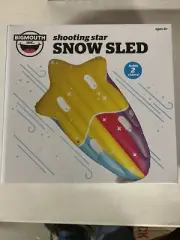New Big Mouth Inc. Inflatable Snow Sled Tube Shooting Star 2 Person Sledding NIB