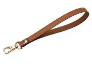 Wristlet KeyChain Strap for Wallets Bag Keys Phone Case A Khaki(gold Clasp)