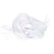 3.3Ft/1M x 10mm Fly Tying Material Round Pearlescent Braid Tube, White