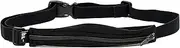 [SPIbelt] Original Pocket Running Belt for Women Men, Phone Holder for Running, Running Fanny Pack, Holder for Phone, No Bounce Running Waist Pack, Expandable, Adjustable., Black with Black Zipper (No