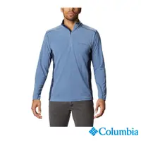 在飛比找PChome24h購物優惠-Columbia哥倫比亞 男款-防曬50刷毛半開襟上衣-墨藍