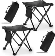 2 Pack Camping Stool 13" Compact Chair Portable Lightweight Folding Seat With
