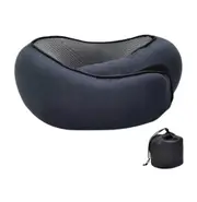 Memory Foam U Shaped Travel Pillow Neck Support Soft Head Rest Plane Car Cushion-Navy