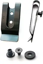 Mini Metal Belt Black Clips for Leather Kydex Holster Sheath Attachments Knife Sheaths Knife & More (2pcs Clips with 4pcs Screws)