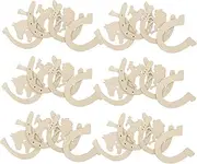 [UPKOCH] Unpainted Horseshoe Wood Cutouts 24pcs DIY Craft Pieces Decorative Pendant Hand-Painted Wood Slices Office Art