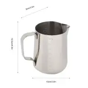 (1000ml)Stainless Steel Measuring Cup Coffee Jug Milk Frothing Pot US
