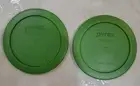 Pyrex 7200-PC 2 Cup 5" Storage Lid Cover [2 Pack] Lawn Green for Glass Bowl New