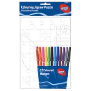 GWS Giants AFL Colouring Jigsaw Puzzle And Marker Set
