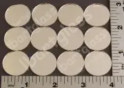 12 PIECES OF MIRROR GLASS 1" CIRCLES NON-FUSIBLE GLASS