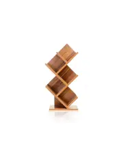 Walnut Wooden Book Storage Rack