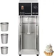 500W Commercial Ice Cream Maker Machine, Stainless Steel Chill Drink Mixer with 3 Cup Sleeves, Adjustable Speed, Plastic Mixing Head, for Making Ice Cream, Sorbet, Frozen Yoghurt