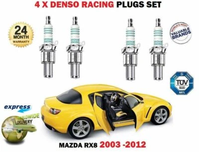 FOR MAZDA RX8 1.3 13B 2003-2012 IRIDIUM RACING 4 SPARK PLUGS SET