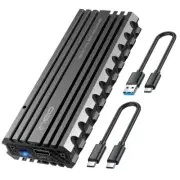 M.2 NVMe PCIe SSD USB 3.2 Gen 2 -C Rugged Militarized Picatinny Rail Enclosur...