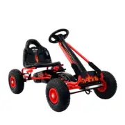 Rigo Kids Pedal Go Kart Car Ride On Racing Bike Rubber Tyre Adjustable Seat