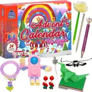 Purple Ladybug Christmas Kids Advent Calendar 2024, 24 Unique Gifts for Girls 6+