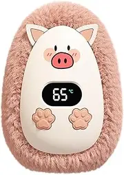 Rechargeable Hand Warmers, Portable Hand Warmer - Warm Hand Warmer for Cute Pig, Rechargeable Electric Pocket Warmer with Digital Display for Outdoor Camping