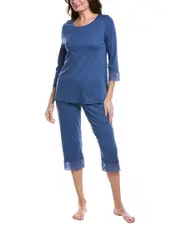 HANRO 2pc Moments Crop Pajama Set