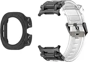 AEHON 2 in 1 Strap Case for Samsung Galaxy Watch 7 Ultra 47mm Silicone Bracelet Screen Protective Case Cover for Galaxy Watch 7 Ultra WatchBands
