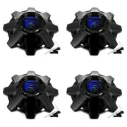 4 Fuel Off-Roads Black Center Caps for 8L Krank D516 Octane D509 Hostage D530
