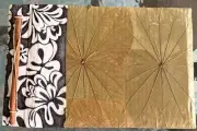 Vntg Textured Photo Album Scrap Book Snaps Textures Handmade Blank Boho Chic