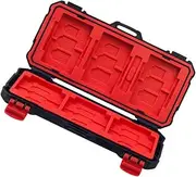 PHENOFICE Ergonomic Locking Card Storage Box Holder Portable Flash Cards Container 6 Types 36 Slots Waterproof Durable Plastic Case