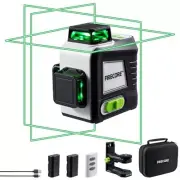 Laser Level 360 Self Leveling, 3 x 360° Compact Green Line Laser with 3 Brigh...