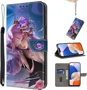 [TUOLISG] Mobile Phone Case for Samsung Galaxy A34 5G Case, PU Leather Flip Wallet Case Protective Case with Card Slots and Stand Function for Samsung Galaxy A34 Sleeping Beauty