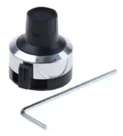 Atoms POTENTIOMETER KNOB 25mm Height Dial, Highly Effective Brake BLACK/CHROME