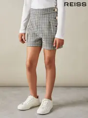 Reiss Black Charlie 9-13 yrs Checked Suit Shorts (E78657) | $125