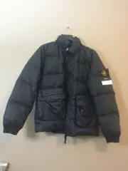 BNWT Stone Island Lino Resinato Down TC Jacket Dark Navy in size M