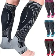 Compression Socks Calf Foot Sleeves for Ankle Heel Plantar Fasciitis Support Increase Blood Circulation Relieve Arch Pain Shin Splints Reduce Swelling