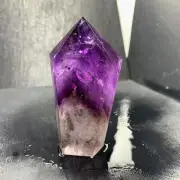 Top Natural amethyst Quartz obelisk Crystals Tower Point Wand Reiki Gmes 210g