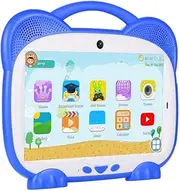Atelierate 7 Inch Kids Tablet Quad Core 1+8G Dual Card WiFi Android 7.0 Tablets for Study Education Kids Gift Kids Software,Blue