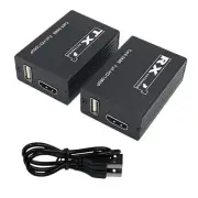 30M USB KVM HDMI Extender RJ45 Cat6 Ethernet Network Cable For DVR NVR Recorder
