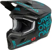 Oneal 3SRS Static Motocross Helmet, black-blue, Size M for Men Black Blue
