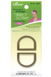 Clover Handbag Purse Hardware Accessories D Rings 1 inch (25mm) Satin Bronze