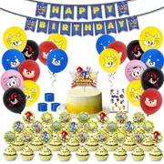 Cartoon Sonic The Hedgehog Foil Helium Balloon Set Birthday Party Decoration