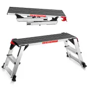Costway Aluminum Step Stool Folding Platform Bench Camping Caravan Accessories Garage Tool