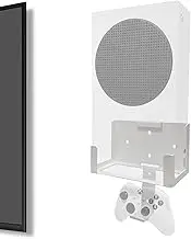 Wall Mount for Xbox Series S (Mount The Console & Controller on Wall Near or Behind TV Left/Right), Wall Shelf Bracket Kit for XSS