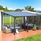 Aecojoy 14' X 10' Gazebo for Patio, Hard Top Lean to Gazebo Pergola with Roof (1