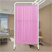 Clinic Privacy Screen,Single Panels Room Partition with 360° Swivel Wheels,Temporary Partition Wall Panels,Suitable for Wards/Hospitals/Living Room(White,3-Panel)