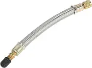 X AUTOHAUX Tire Valve Stem Air Inflation Adaptor Durable 150mm Long Tire Valve Extension Pure Copper Stainless Steel Silver Tone