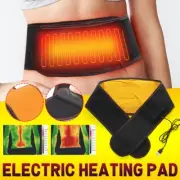 Electric Waist Heating Pad Heated Belt Brace Back Abdominal Pain Relief Warmer