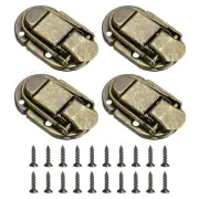 4 Pcs Duck-billed Hasp Lock, 55 x 35mm Decorative Retro Box Toggle Latch, Bronze