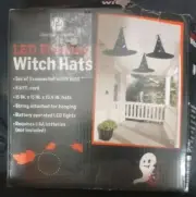 Huntington Home Aldi LED Floating Witch Hats Halloween Set of 3 Spooky NEW