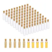 3ml Tiny Glass Bottles Vials 100Pcs Mini Clear Bottles Glass with Cork Stoppers
