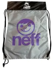Neff Multicolor Gray Purple Drawstring Backpack NWT