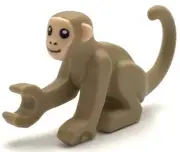 Lego New Dark Tan Monkey w/ Molded Light Nougat Face and Ears Part