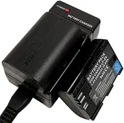 Mains/Car Charger +2X 2650mAh Battery for Canon LP-E6N LP-E6 LC-E6E, EOS 5D Mark II, 5D Mark III,5DS,5DS 60Da,70D,80D; 7D Mark II,7D Mark III,XC10,XC15 Camera